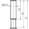 Габаритный чертеж ISN EC2A8-31P-4-ZS4-V