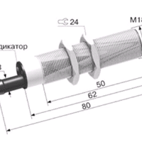Ультразвуковой датчик ВБУ-М18-65С-9100-Н.5(0,6м)
