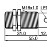 Індуктивний датчик Fotek PM18-05P-M12