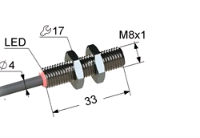 Индуктивный датчик ВБИ-М08-34У-1122-С.51(2мм)(Upg)