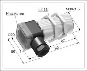 Индуктивный датчик ВБИ-М30-65К-1252-Л