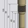 Датчик ємнісний Rechner Sensors KA1244 (KAS-80-26/105-A-G1/2-PEEK-FG-Z02-1-HP)