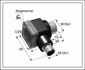 Оптический датчик ВБО-М18-15Р-5113-СА.01.51(2м)