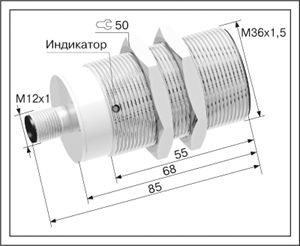 Индуктивный датчик ВБИ-М36-70Р-1113-З