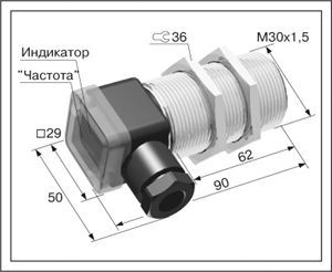 Датчик контроля скорости  ДКС-М30-60К-1352-ЛА