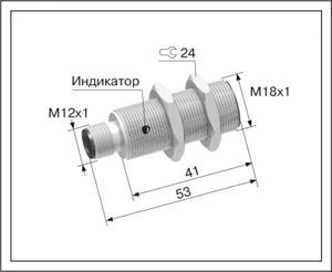 Индуктивный датчик ВБИ-М18-45Р-1112-З