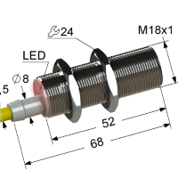 Индуктивный датчик ВБИ-М18-55С-1121-З(Upg)
