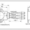 Индуктивный датчик питание от бортсети ВБИ-Ф36-50У-2111-З.0(питание от бортсети проводами 3х1,0 мм 2 с тремя контактами под винт М6)