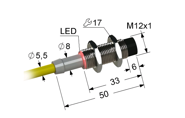 Индуктивный датчик ВБИ-М12-34С-2112-С.51(Upg)