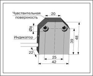 Индуктивный датчик ВБИ-Б22-45У-1112-З