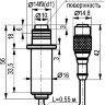 Габаритный чертеж ISB WC35S8-43P-1,5-S19-50