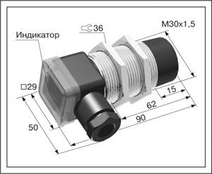 Индуктивный датчик ВБИ-М30-65К-2352-Л