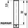 Габаритный чертеж ISN HC0B-31N-2,5-LS40