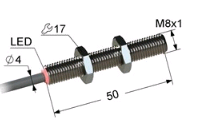 Индуктивный датчик ВБИ-М08-50У-1122-С.51(2мм)(Upg)