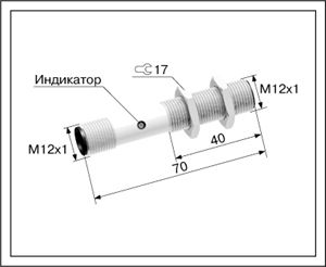 Оптический датчик ВБО-М12-76Р-9113-С.01.5(10м)