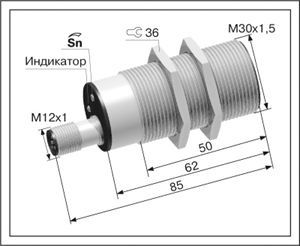 Емкостный датчик ВБЕ-М30-65Р-1111-ЗА