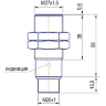 Индуктивный датчик ISBm AC7B8-31P-10-LZR18-C-V