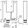 Габаритный чертеж OUR NC6A5-43N-R80-LZS4