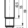Габаритный чертеж ISB AF25S8-43P-2-C-V