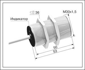 Индуктивный датчик ВБИ-М30-55У-1123-З
