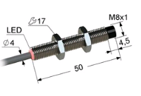 Индуктивный датчик ВБИ-М08-50У-2122-С.51(3мм)(Upg)
