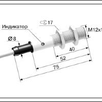 Оптический датчик ВБО-М12-60С-9113-С.01.5(4м)