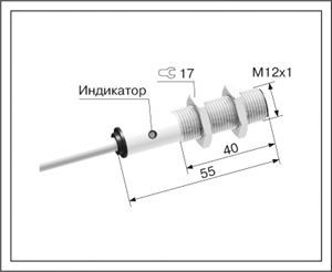 Индуктивный датчик ВБИ-М12-55У-1112-З