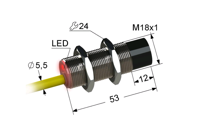 Индуктивный датчик ВБИ-М18-55У-2121-З(Upg)