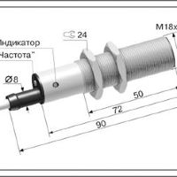     Датчик контроля скорости     ДКС-М18-70С-1251-ЛА.0(без задержки срабатывания)