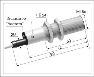     Датчик контроля скорости     ДКС-М18-70С-1251-ЛА.0(без задержки срабатывания)
