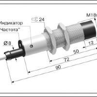 Датчик контроля скорости  ДКС-М18-70С-2251-ЛА.0(без задержки срабатывания)