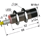 Индуктивный датчик ВБИ-М18-55С-1121-С.51(12мм)(Upg)
