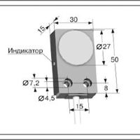 Индуктивный датчик ВБИ-Ф30-15У-1111-З.5