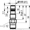 Габаритный чертеж ISB WC211S8-31P-1,5-S4-5