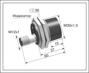 Индуктивный датчик ВБИ-М30-40Р-2112-З
