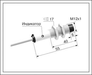 Индуктивный датчик ВБИ-М12-55У-2121-З