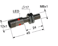 Индуктивный датчик ВБИ-М08-45Р-1121-С.51(2мм)(Upg)